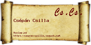 Csépán Csilla névjegykártya
