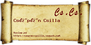 Csépán Csilla névjegykártya
