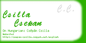 csilla csepan business card