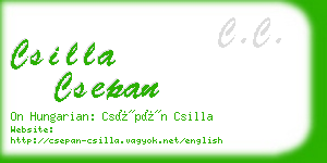 csilla csepan business card